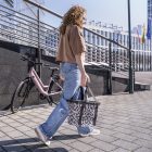Klickfix Bikebasket Twist Blue kerékpáros kosár kormányra