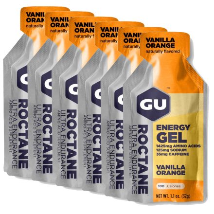 Gu Roctane Energy Gel Vanilla Orange gluténmentes energiazselé csomag 6 x 32 g