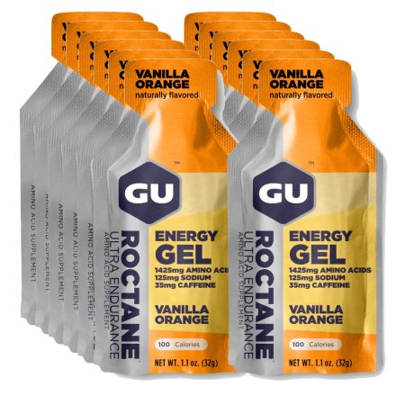 Gu Roctane Energy Gel Vanilla Orange gluténmentes energiazselé csomag 12 x 32 g