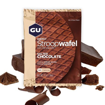Gu Stroopwafel Salted Chocolate waffel gluténmentes energiaszelet