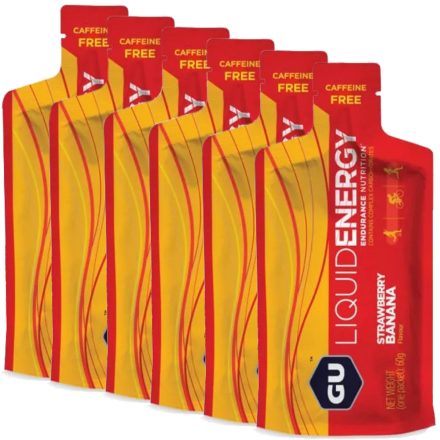 Gu Liquid Energy Gel Strawberry Banana gluténmentes energiazselé csomag 6 x 60 g