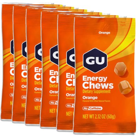 Gu Energy Chews Orange energiazselé gumicukor 6 x 60 g