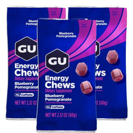Gu Energy Chews Blueberry Pomegranate energiazselé gumicukor 3 x 60 g