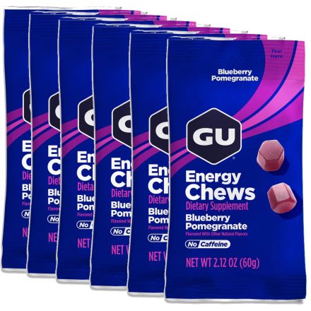 Gu Energy Chews Blueberry Pomegranate energiazselé gumicukor 6 x 60 g