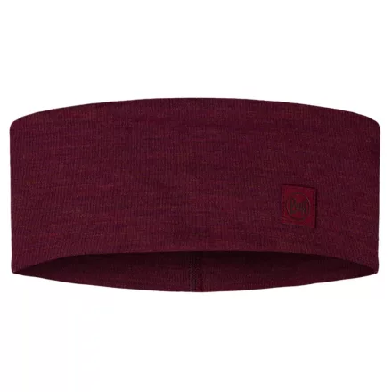 Buff Merino Wide Headband Solid Tibetian Red