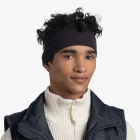 Buff Merino Wide Headband Solid Black