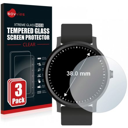 Savvies HD33 Clear univerzális edzett üveg kijelzővédő fólia, 38 mm, 3 db