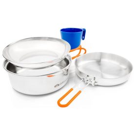   GSI Glacier Stainless 1 Person Mess Kit rozsdamentes edénykészlet