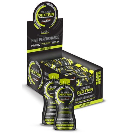 EthicSport Super Dextrin laktóz- és gluténmentes alma-citrom ízű energiazselé csomag 45 x 55 ml