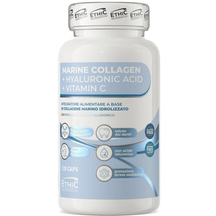 EthicSport Marine Collagen + Hyaluronic Acid + C-vitamin 120 db