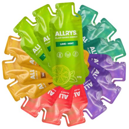 Allrys gluténmentes energiazselé tizenötös kóstoló csomag 15 x 50 g