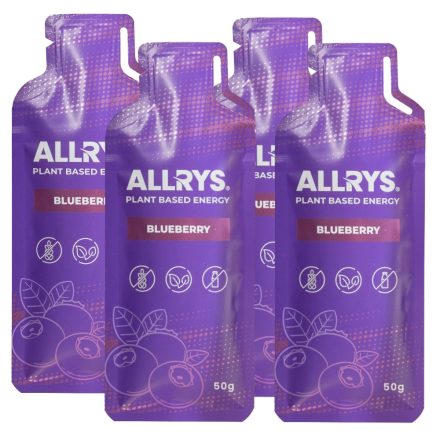 Allrys Vital Power áfonyás-ribizlis gluténmentes energiazselé négyes csomag 4 x 50 g
