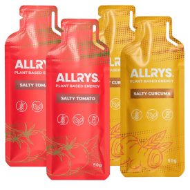 Allrys Vital Power áfonyás-ribizlis gluténmentes energiazselé négyes csomag 4 x 50 g