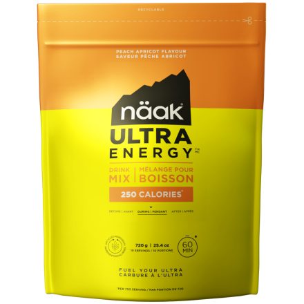 Näak Ultra Energy™ Drink Mix energia italpor őszibarack-sárgabarack 720 g