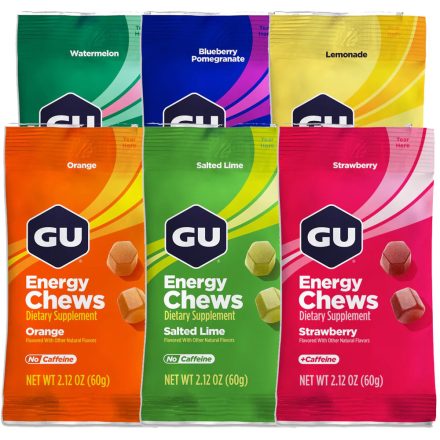 Gu Energy Chews energiazselé gumicukor hatos kóstoló csomag 6 x 60 g