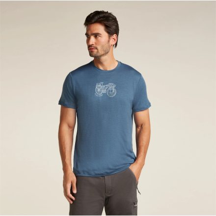 Icebreaker Merino 150 Tech Lite SS Tee Adventure Ride férfi gyapjú póló