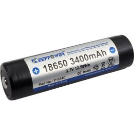 KeepPower Protected Li-ion Battery 18650 3400 mAh / 37 V
