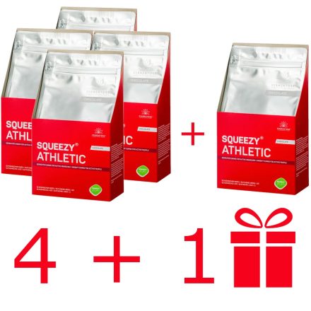 Squeezy Athletic étkezés helyettesítő súlykontrollhoz 4 + 1 csomag csokoládé ízű