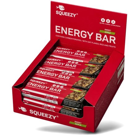 Squeezy Energy Bar Sweet Apple laktózmentes energiaszelet 12x50 g