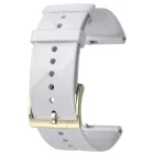 Suunto 20 mm Urban 1 Silicone Strap White/Gold óraszíj 3 Fitness órákhoz