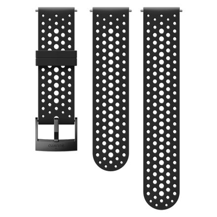 Suunto 24 mm Athletic 1 Silicone Strap Black/Black szilikon óraszíj