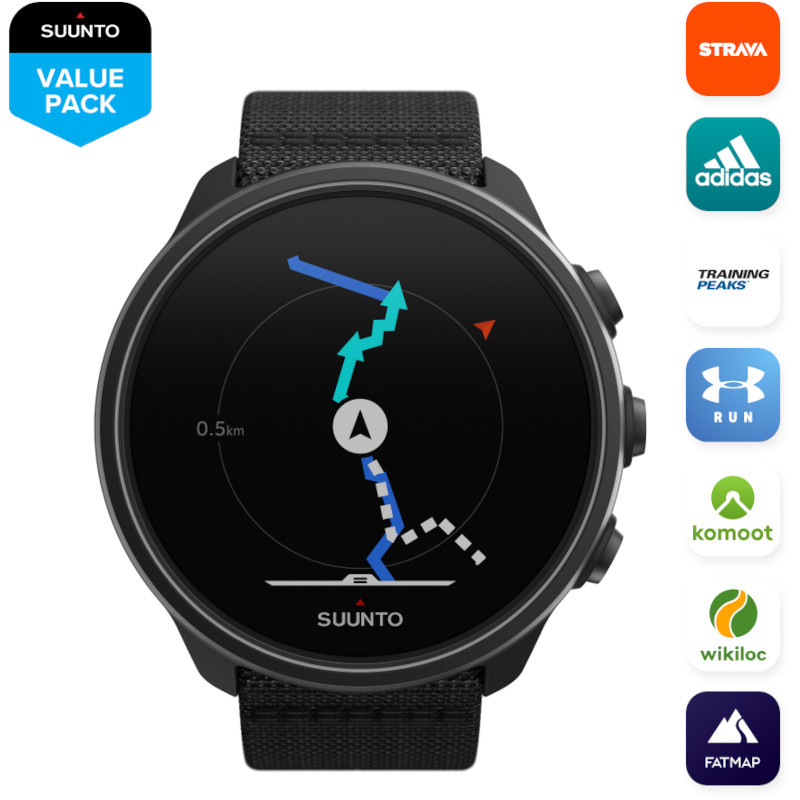 Suunto 9 Baro Titanium Charcoal Black multisport GPS ra
