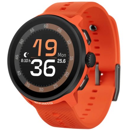 Suunto Run Coral Orange GPS futóóra szilikon szíjjal