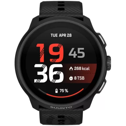 Suunto Run 2 All Black 64 GB GPS futóóra szilikon szíjjal