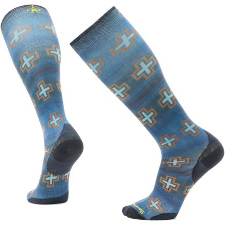 Smartwool Ski Zero Cushion Paths Crossed Print OTC Socks sízokni