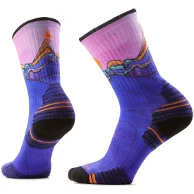  Smartwool Hike Mountain Sunrise Print Targeted Cushion Crew Socks női túrazokni