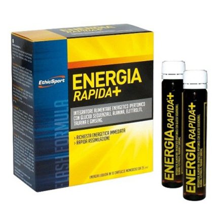 EthicSport Energia Rapida+ laktóz- és gluténmentes energia ampulla