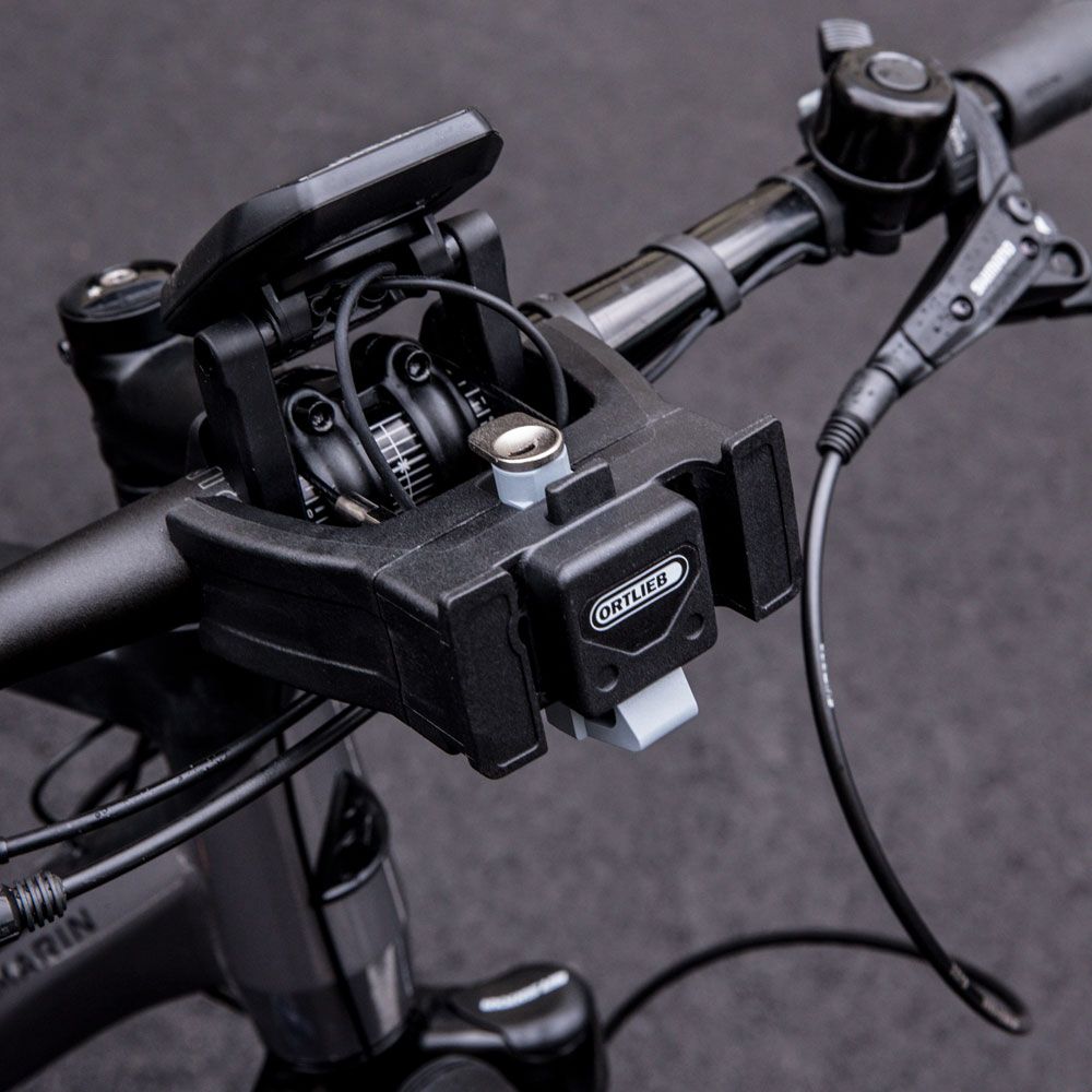 Ortlieb Handlebar Mounting Set E-Bike with Lock zárható kormánytáska rögzítőkészlet